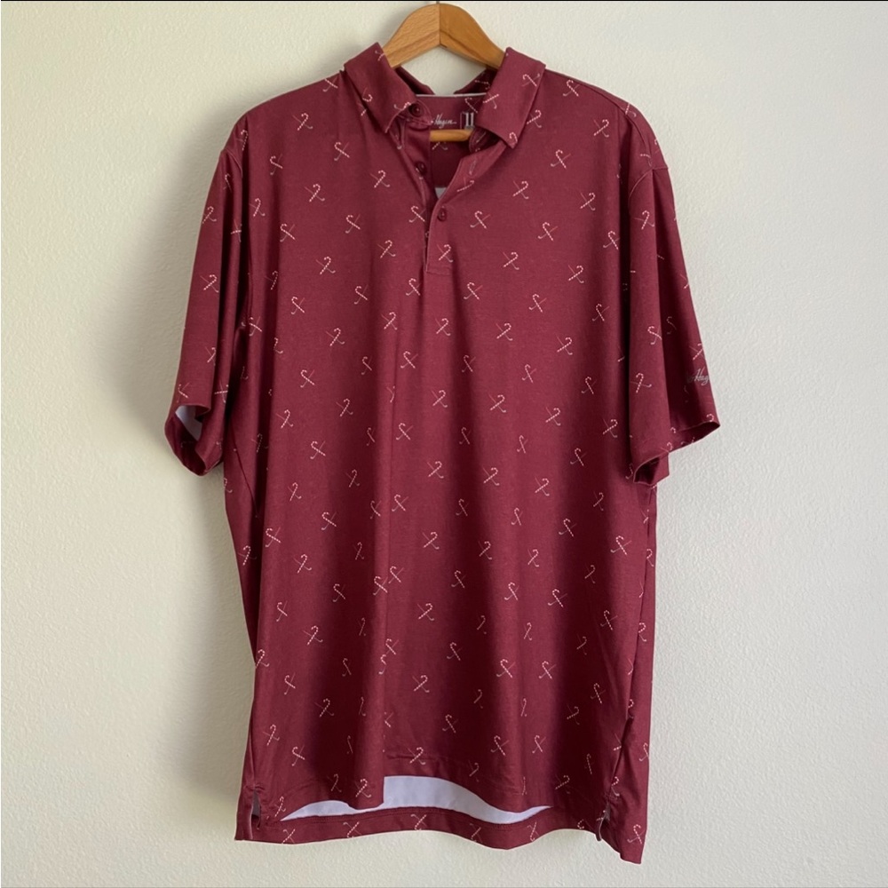 Men’s Holiday Candy Cane Golf Shirt